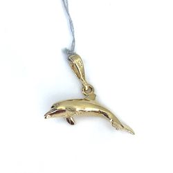 14Kt Yellow Gold 3D Dolphin Pendant 3.00g I-1566