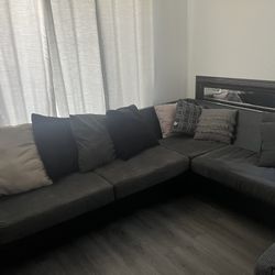 Couch- Black And Gray 
