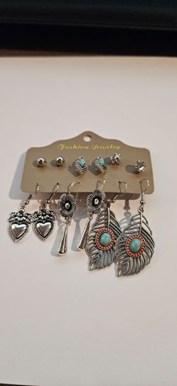 Fashion Jewelry Earring Set 6 Pairs