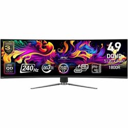msi MPG 491CQPX QD-OLED 49-inch QD-OLED 5120 x 1440 (DQHD) Computer Monitor, 240Hz, Adaptive-Sync, HDMI, Display Port, VGA Port, VESA Moun