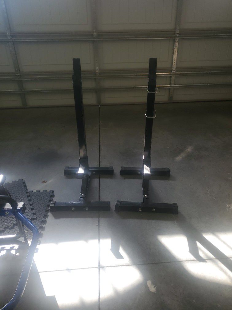 Portable Dumbbell Racks Sturdy Steel Squat Rack Barbell Free Bench Press Stands Home Gym