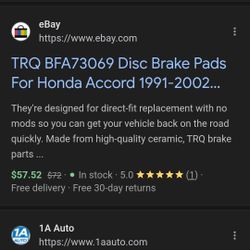 Front Break Pads And Rotors Honda 1(contact info removed)