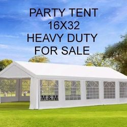 16x32FT Party Tent Heavy Duty, Large Wedding Event Shelters with 3 Storage Bags & Removable Sidewalls, Outdoor Canopy Gazebo Commercial Tents 