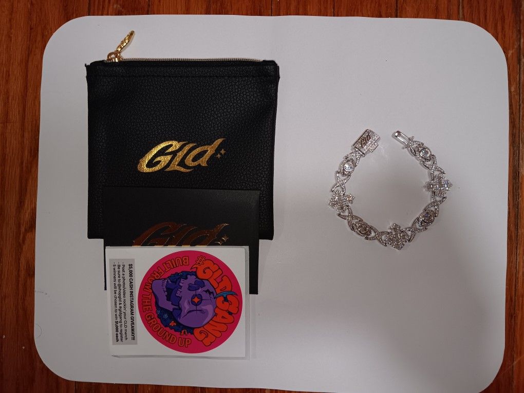 Baguette Cross Evil Eye Bracelet By GLD