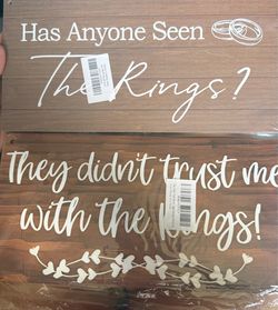 Ring bearer signs