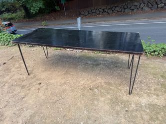 Mid-century modern hairpin leg table restoration project
