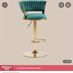 2 Green Velvet Chairs 