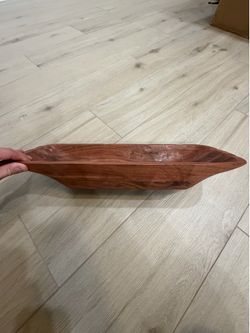 Large Wood Decorative Centerpiece Bowl