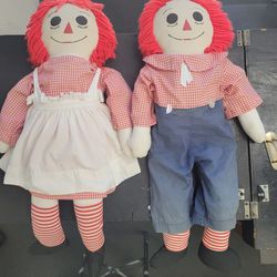 Raggedy Ann And Andy 33" Tall