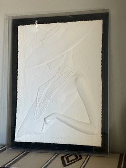 Vintage 1980s Paper Relief Art titled “Sophisticated Lady” by David Fisher for Austin Paper Works