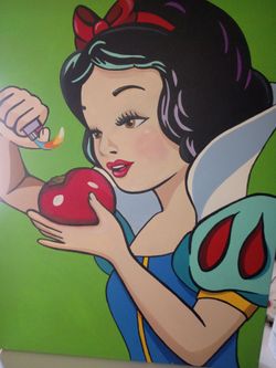 Snow White Smoking Pot from an Apple (original)