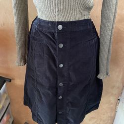 Size 12 Corduroy Button Womens Skirt