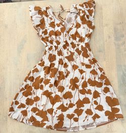 Floral Ruffle Sleeve Mini Dress