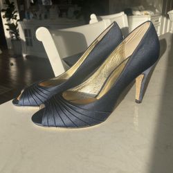 Beautiful Satin Royal Blue Heels 