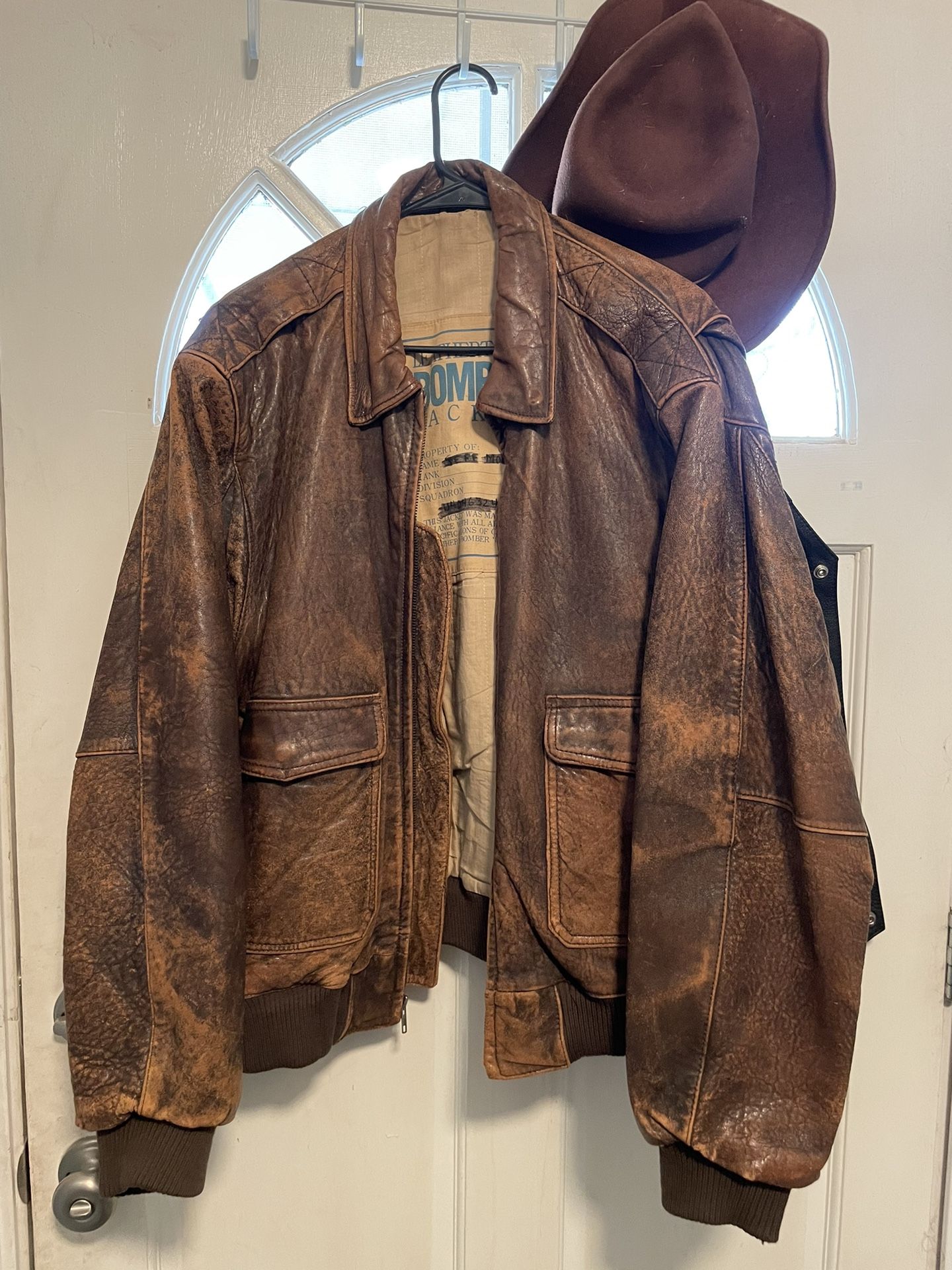 Vintage Leather Bombers Jacket