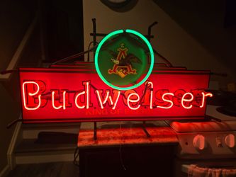 Neon Budweiser Beer Sign