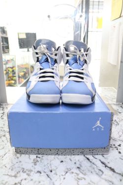 Jordan 6 Retro CT8529-410 "UNC White" Size 9.5 Men's