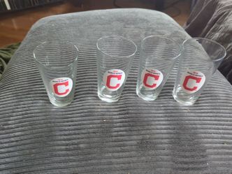 Cleveland Indians 2016 World Series Pint Glasses Set of 4