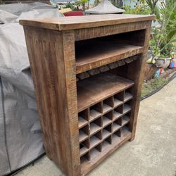 Solid Wood Wine Bottle Rack  Tall  41” Long  29 1/2 Wide  16” 