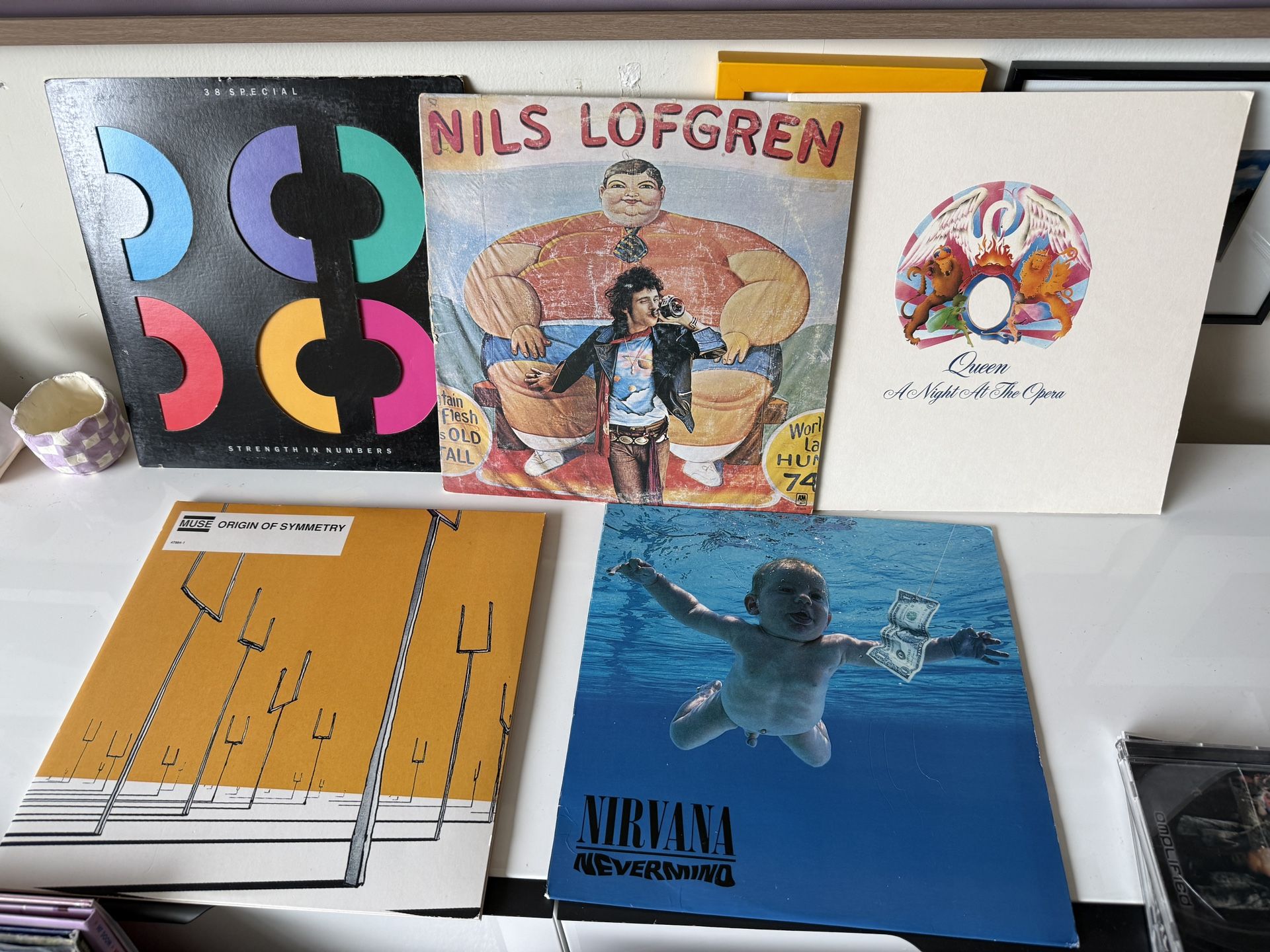 Assorted vinyl records. Starting at $10