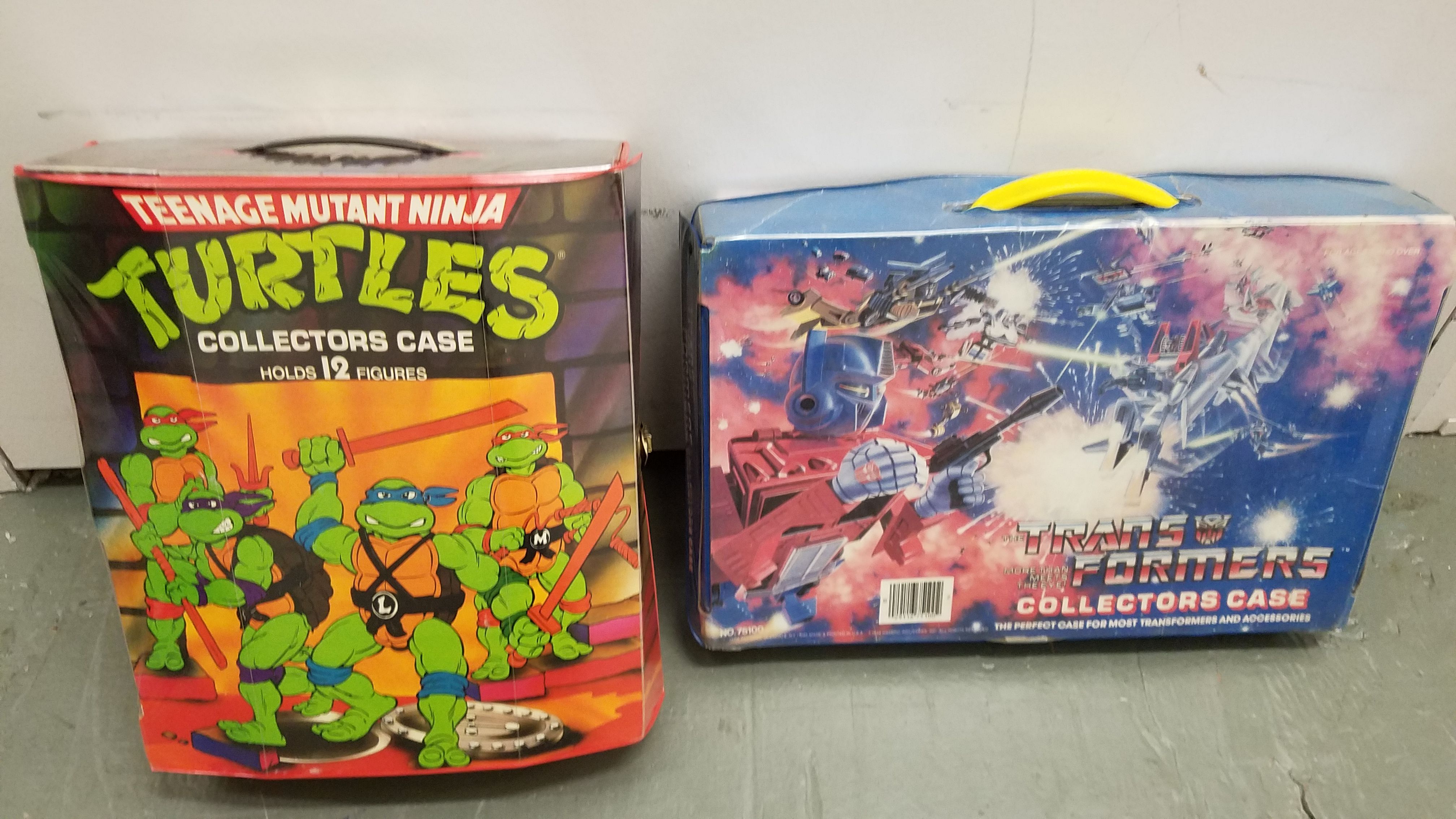 1980's tmnt and transformers collectors cases