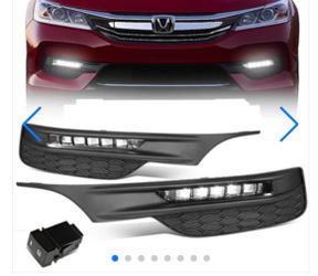 2016-2017 Honda Accord LED DRL Fog Lights set w/ switch and wiring harness