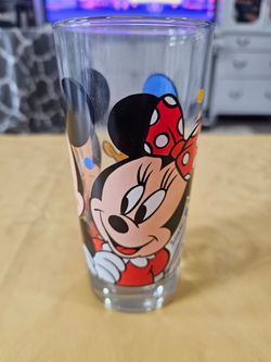 Never used vintage Disney Mickey, Minnie and Donald glass.