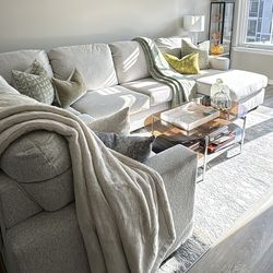 Living room sectional couch with chaise