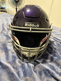 Riddell Purple Football Helmet with Face Mask