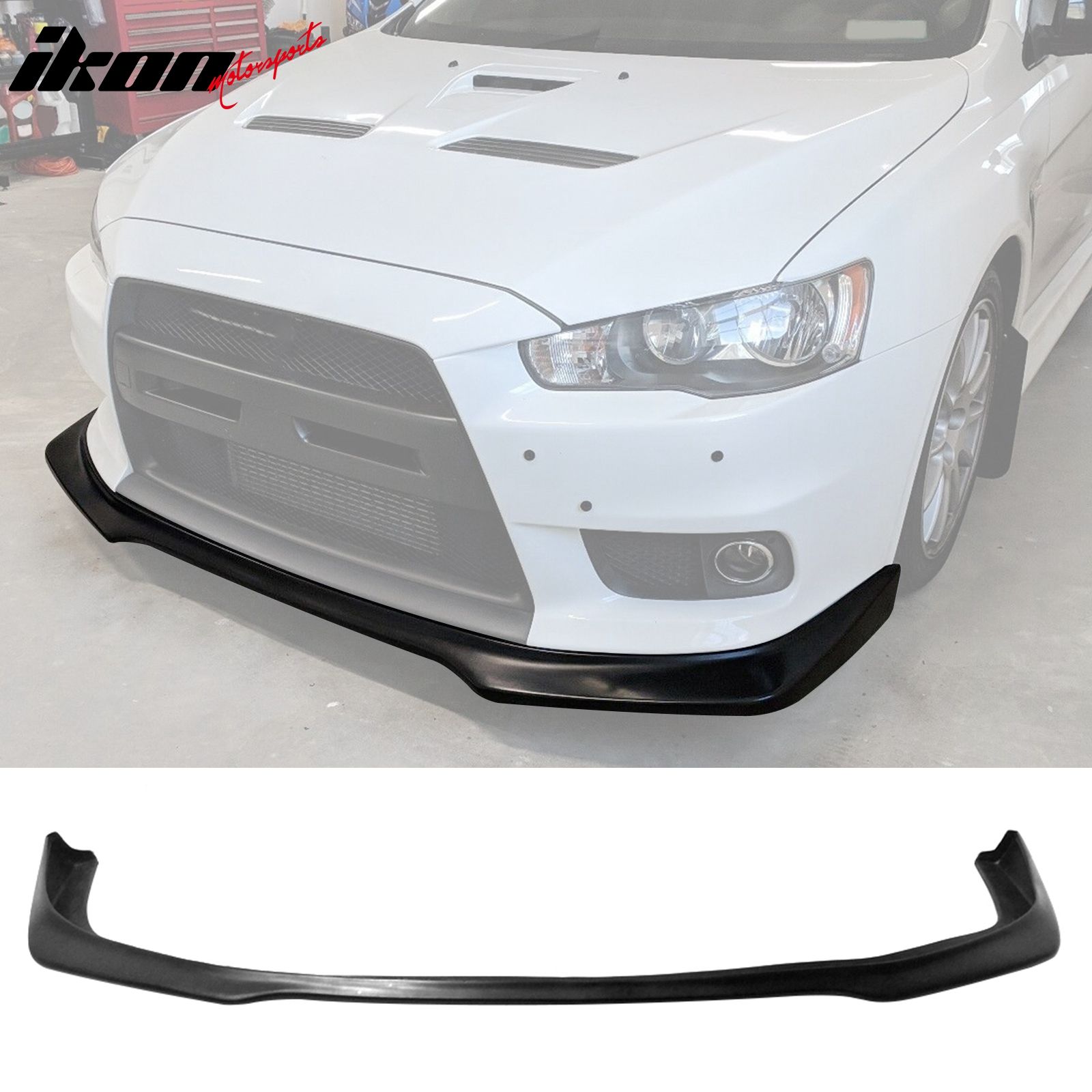 Fits 2008-2015 Mitsubishi Evolution EVO X 10 Front Lip Bottom Spoiler PU - R Style