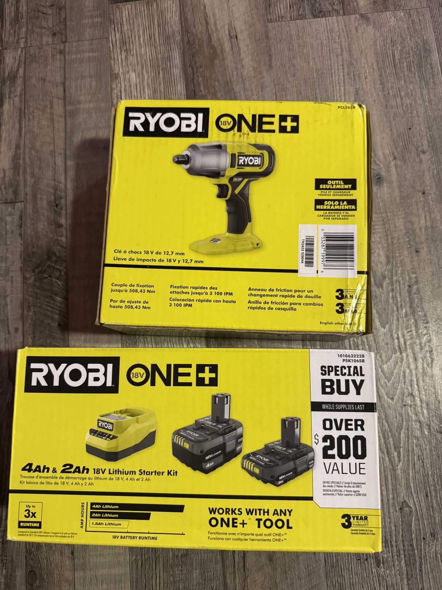 Ryobi 1/2 Inch  Middle Impact Wrench Combo New 