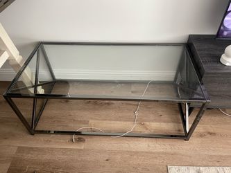 Glass coffee table