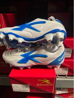 Concord Soccer Cleats White and Blue