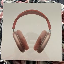 AirPod Max 2nd Gen Over-Ear Wireless Earphones Pink/Red. 