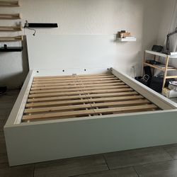 IKEA Malm Queen Bed with 4 Under Bed Storage Drawers