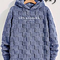 Gray Unban Plush Fleece Hoodie