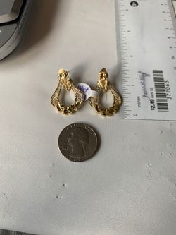 Gold earrings 14kt hearts