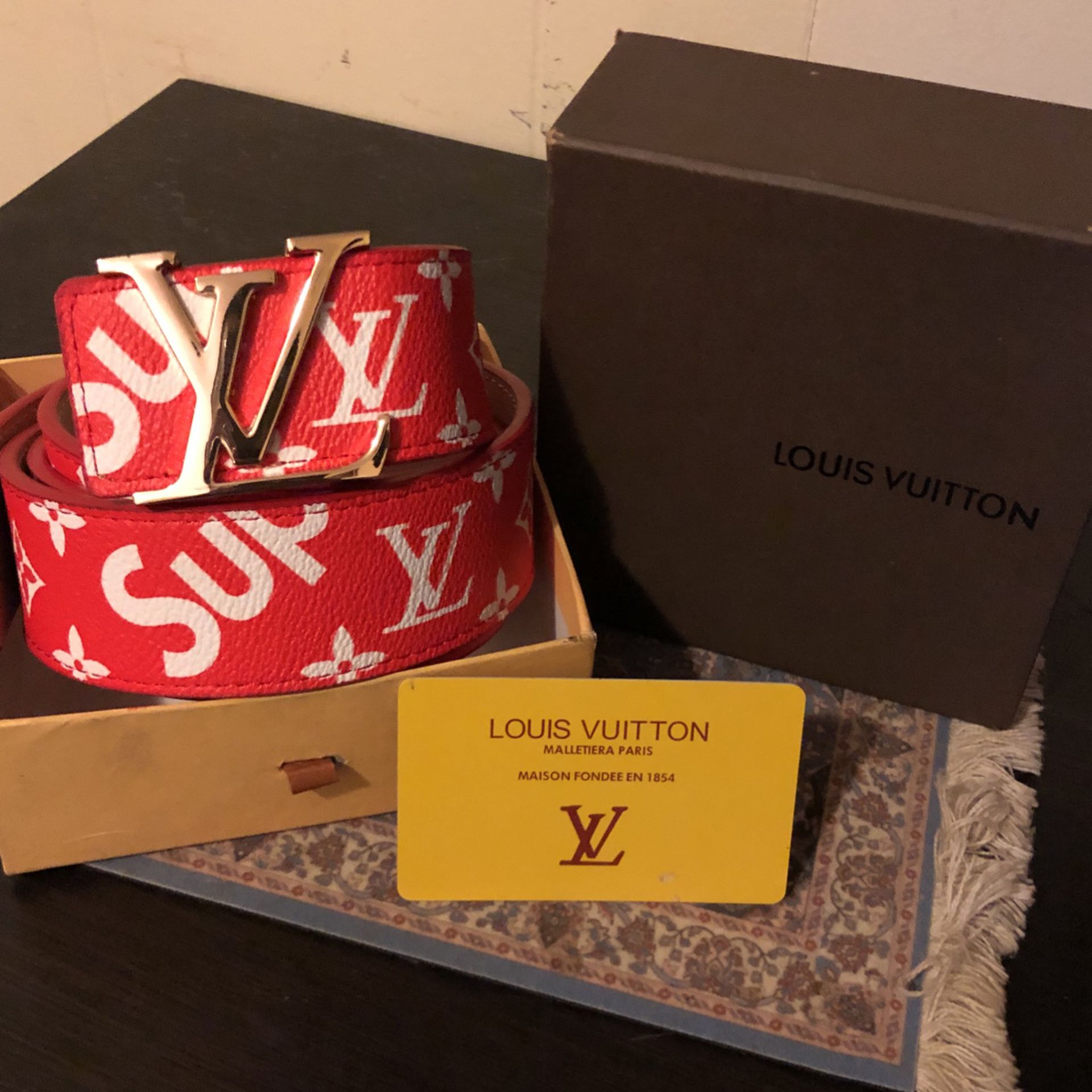 Louis Vuitton X Supreme Belt  