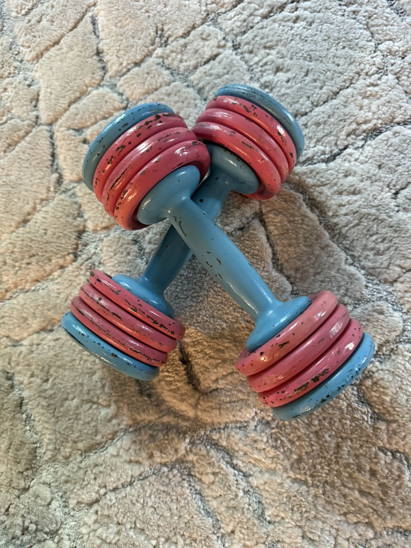 Vintage Healthways "Hollywood Glamour Belles" dumbbell Workout Set