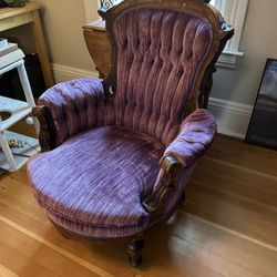 Antique Chair With Bullet Hole