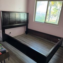 Wood Bed Frame Queen Size 