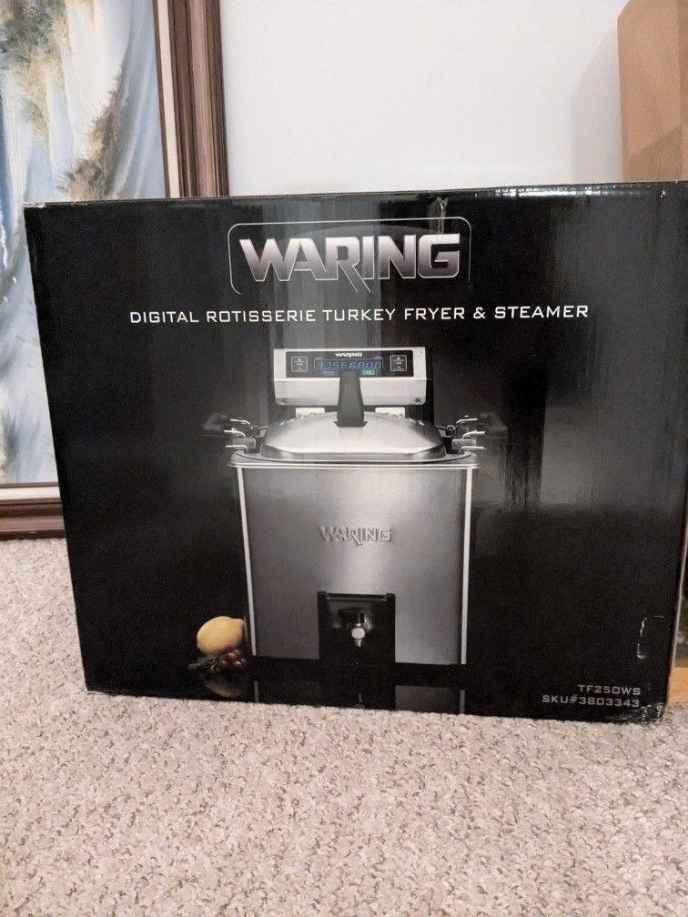 NEW in box Waring digital rotisserie Turkey fryer and steamer