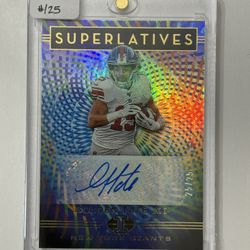 2020 Panini Illusions Superlatives #SU11 Golden Tate III Auto #/25