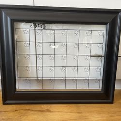 Framed Glass Calendar