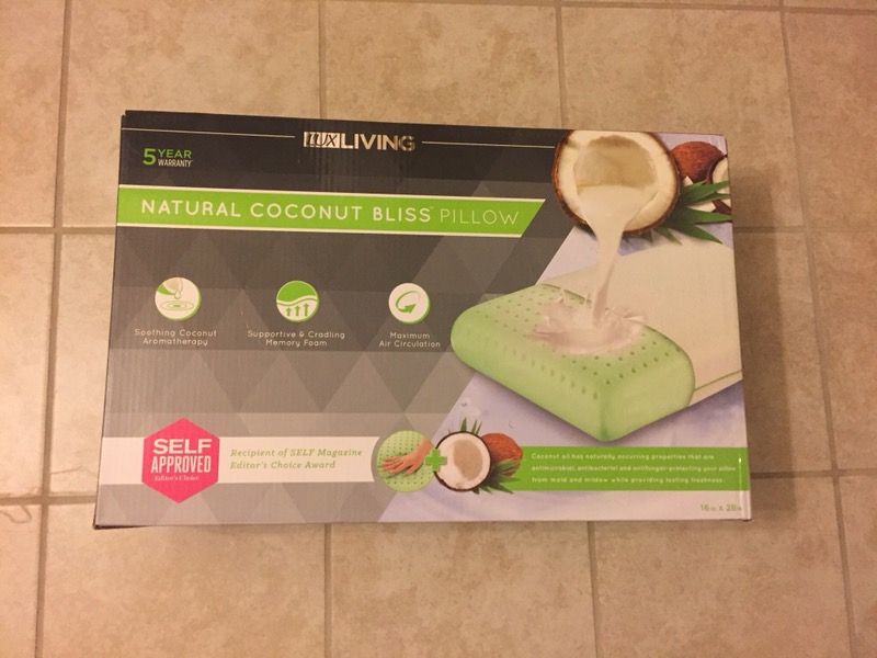 Lux living coconut scented memory hotsell foam pillow