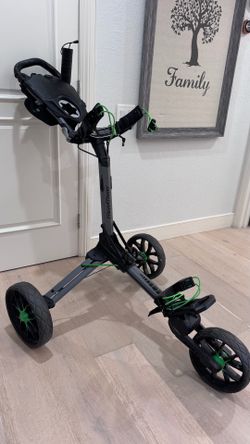 Bag Boy Nitron Golf Push Cart, Battleship Gray/Lime