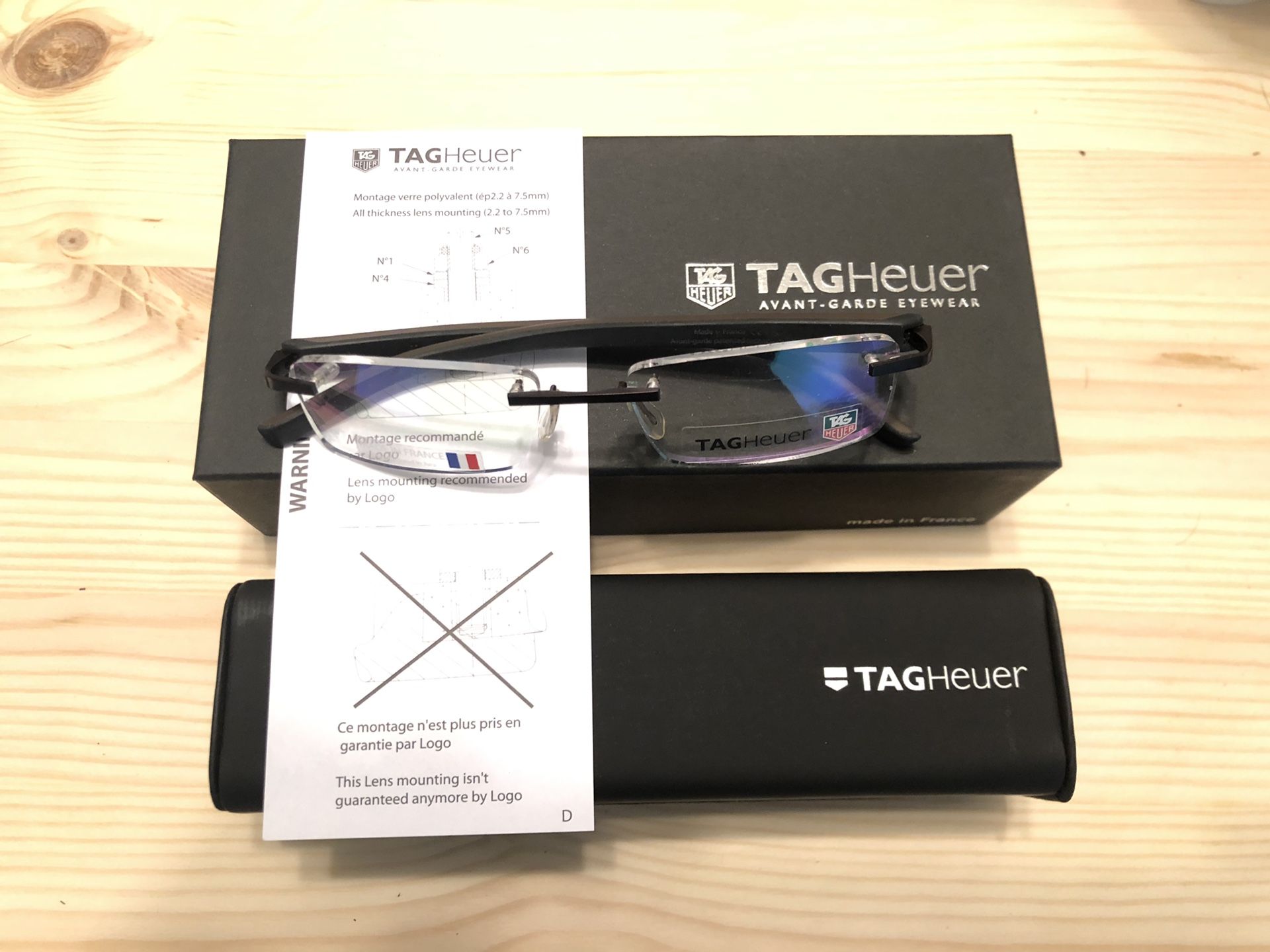 Tag Heuer 8107 Rimless frame - eye glasses