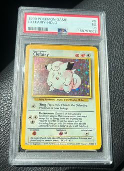PSA 5 Pokemon card clefairy holo #5