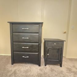 Black Wood Dresser And Nightstand