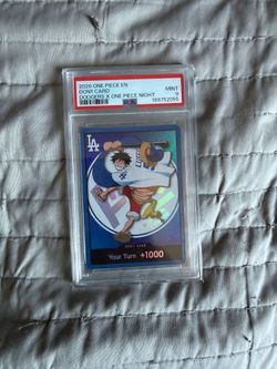One Piece PSA 9 Luffy X Dodgers